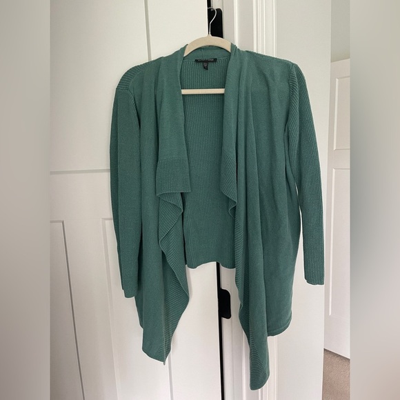 Eileen Fisher Green Open Front Cardigan - Picture 1 of 4